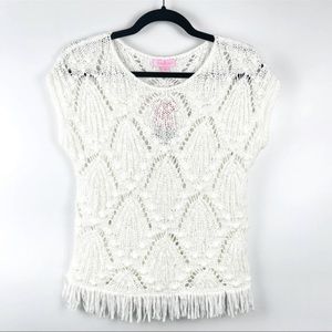 LILLY PULITZER Classic Crochet Top in Resort White Size XS